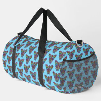 Rainbow Butterfly (light blue) - Duffel Bag Duffle Bag