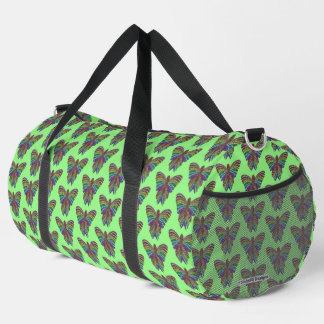 Rainbow Butterfly (light green) - Duffel Bag Duffle Bag