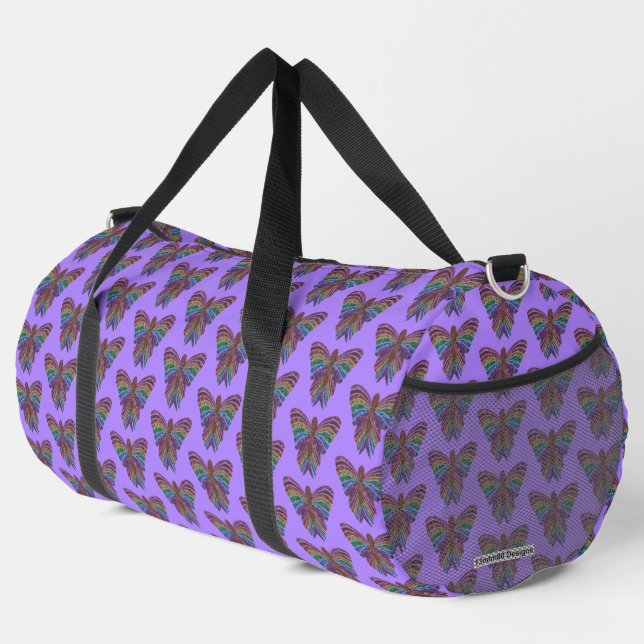 Rainbow Butterfly (light purple) - Duffel Bag Duffle Bag (Rechte Ecke)
