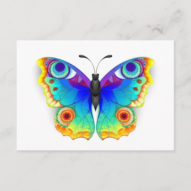 Rainbow Butterfly Peacock Eye Begleitkarte (Vorderseite)