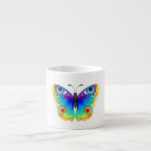 Rainbow Butterfly Peacock Eye Espressotasse