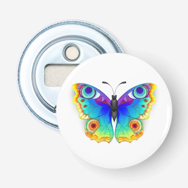 Rainbow Butterfly Peacock Eye Flaschenöffner (Vorderseite)