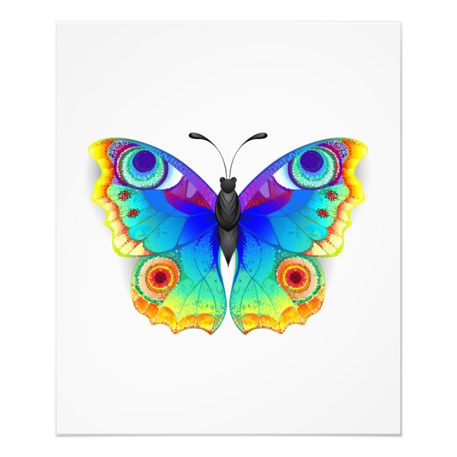 Rainbow Butterfly Peacock Eye Fotodruck (Vorne)