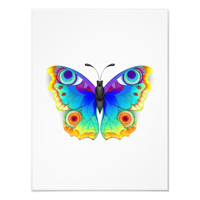 Rainbow Butterfly Peacock Eye Fotodruck (Vorne)