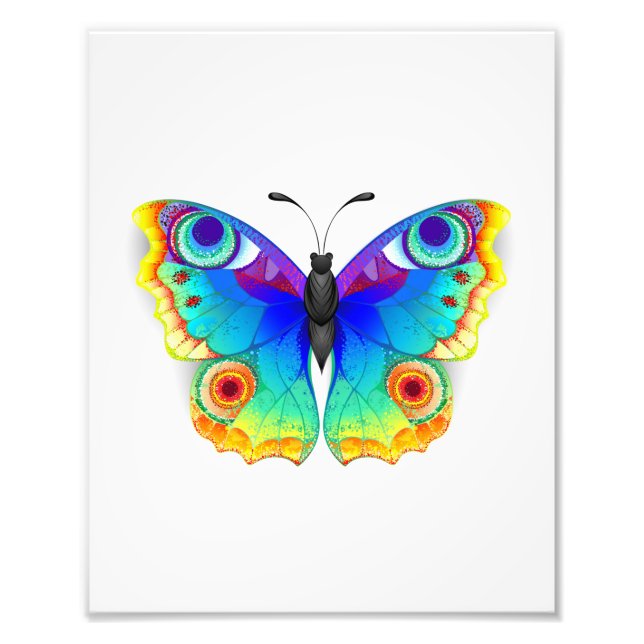 Rainbow Butterfly Peacock Eye Fotodruck (Vorne)