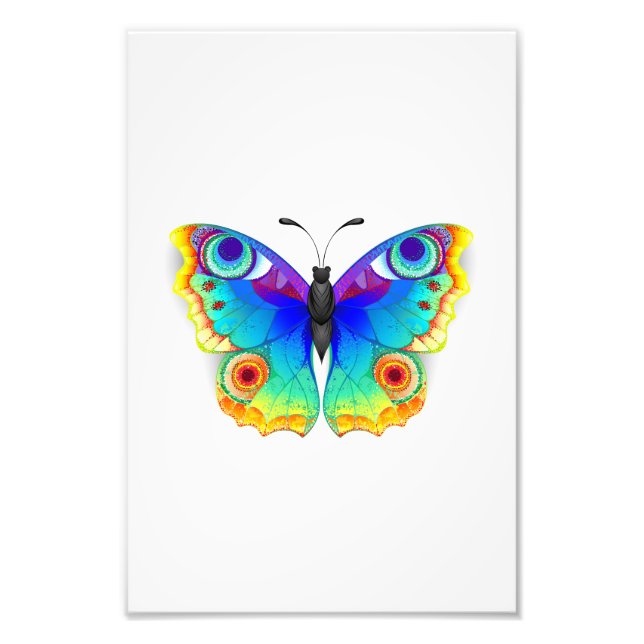 Rainbow Butterfly Peacock Eye Fotodruck (Vorne)