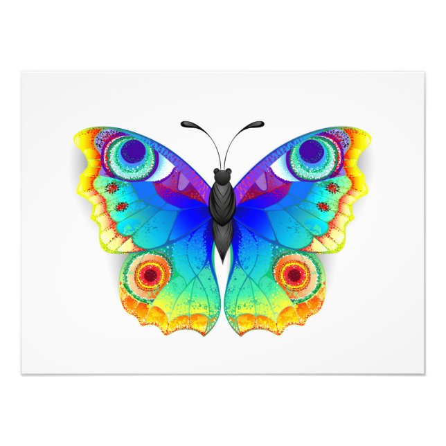 Rainbow Butterfly Peacock Eye Fotodruck (Vorne)