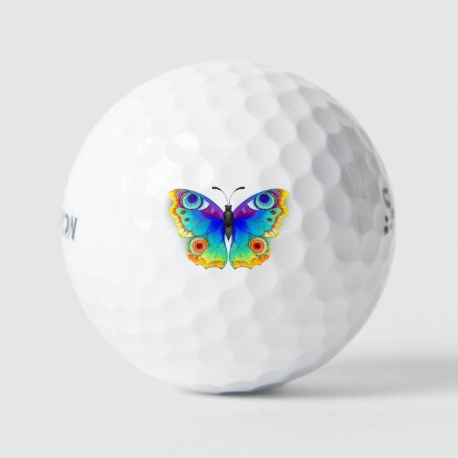 Rainbow Butterfly Peacock Eye Golfball (Vorderseite)