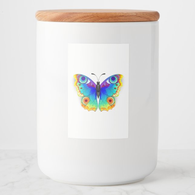 Rainbow Butterfly Peacock Eye Lebensmitteletikett (Vorderseite)