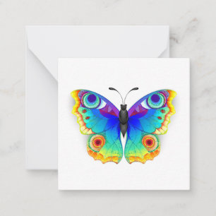 Rainbow Butterfly Peacock Eye Mitteilungskarte