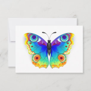 Rainbow Butterfly Peacock Eye Mitteilungskarte