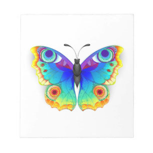 Rainbow Butterfly Peacock Eye Notizblock