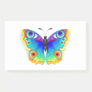 Rainbow Butterfly Peacock Eye Post-it Klebezettel
