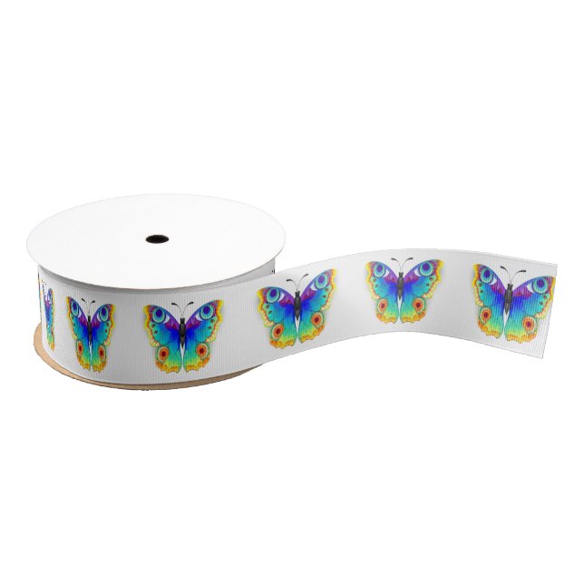 Rainbow Butterfly Peacock Eye Ripsband (Spule)