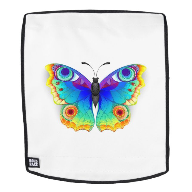 Rainbow Butterfly Peacock Eye Rucksack (Abnehmbare Front)