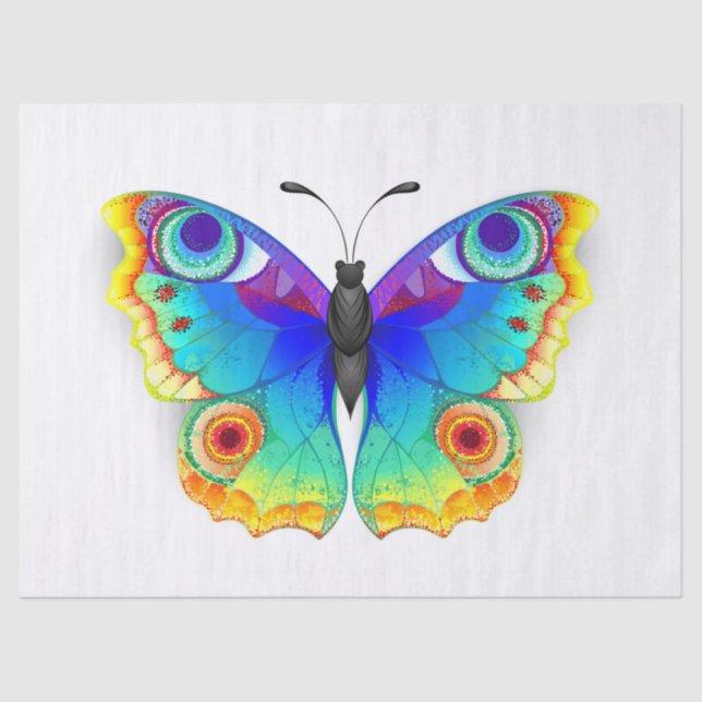Rainbow Butterfly Peacock Eye Seidenpapier (Vorderseite)