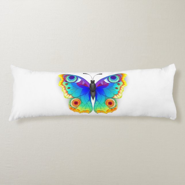 Rainbow Butterfly Peacock Eye Seitenschläferkissen (Vorderseite)