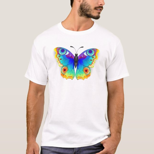 Rainbow Butterfly Peacock Eye T-Shirt (Vorderseite)