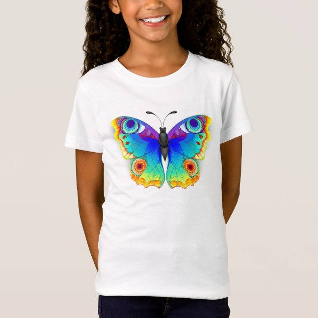 Rainbow Butterfly Peacock Eye T-Shirt (Vorderseite)