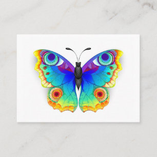 Rainbow Butterfly Peacock Eye Telefonnummerkarte