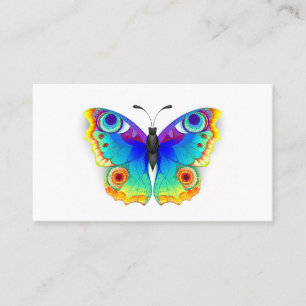 Rainbow Butterfly Peacock Eye Telefonnummerkarte