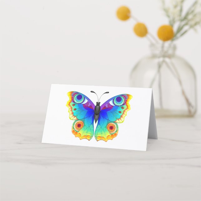 Rainbow Butterfly Peacock Eye Terminkarte (Vorderseite)