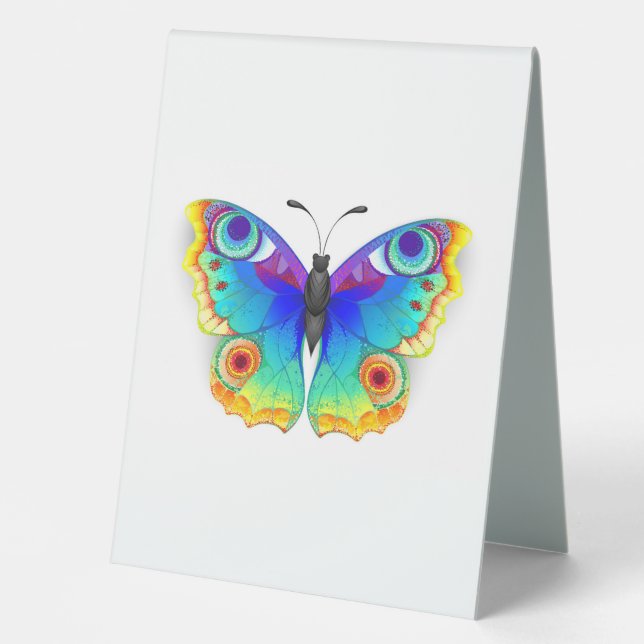 Rainbow Butterfly Peacock Eye Tischaufsteller (Vorderseite)
