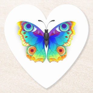 Rainbow Butterfly Peacock Eye Untersetzer