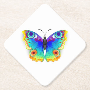 Rainbow Butterfly Peacock Eye Untersetzer