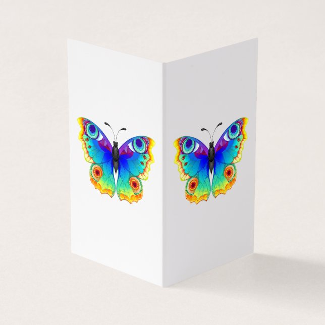 Rainbow Butterfly Peacock Eye Visitenkarten (Vorderseite)