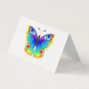 Rainbow Butterfly Peacock Eye Visitenkarten