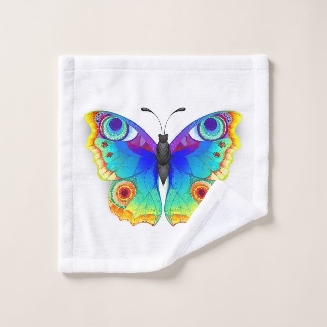 Rainbow Butterfly Peacock Eye Waschlappen (Waschlappen)