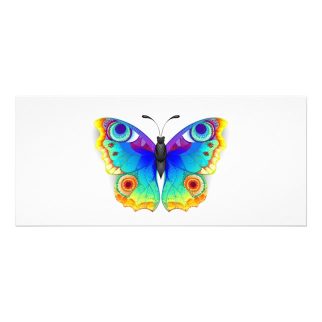 Rainbow Butterfly Peacock Eye Werbekarte (Vorne)