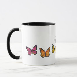 Rainbow Butterfly Personalisiert Kaffee Tasse