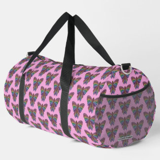 Rainbow Butterfly (pink) - Duffel Bag Duffle Bag