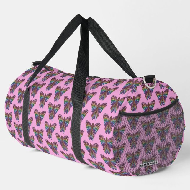 Rainbow Butterfly (pink) - Duffel Bag Duffle Bag (Rechte Ecke)