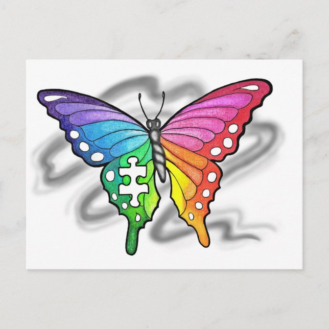 Rainbow Butterfly Postkarte (Vorderseite)