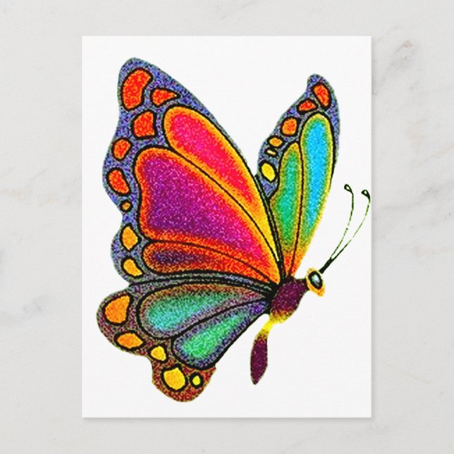 Rainbow Butterfly Postkarte (Vorderseite)