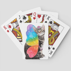 Rainbow Butterfly Princess Kitten Spielkarten