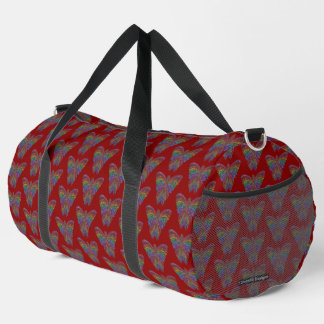 Rainbow Butterfly (red) - Duffel Bag Duffle Bag