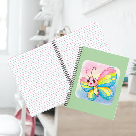Rainbow Butterfly SpiralNotebook Notizbuch