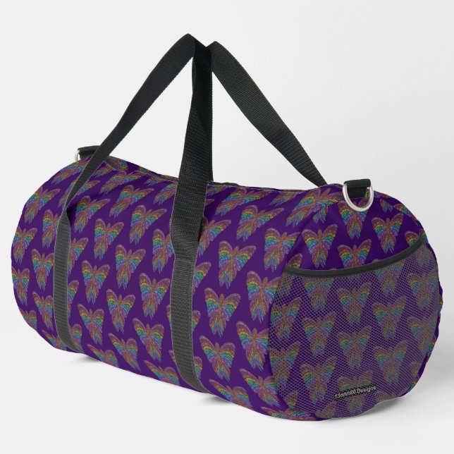 Rainbow Butterfly (violet) - Duffel Bag Duffle Bag (Rechte Ecke)