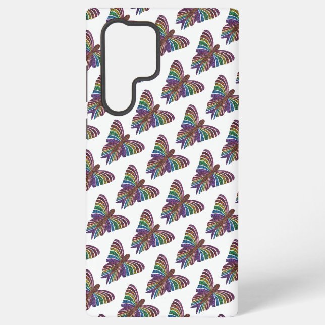 Rainbow Butterfly (w) - Samsung (S22 Ultra) Case Galaxy Hülle (Rückseite)