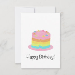 Rainbow Cake Birthday Card Dankeskarte