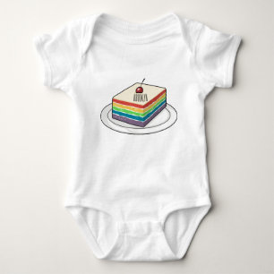 Rainbow cake Cartoon Baby Strampler