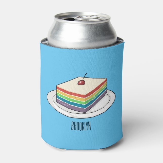 Rainbow cake Cartoon Dosenkühler (Kanne Vorderseite)