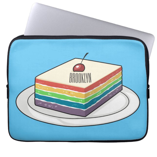 Rainbow cake Cartoon Laptopschutzhülle (Vorderseite)