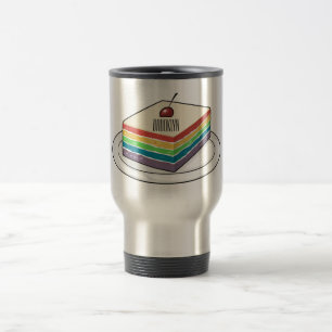 Rainbow cake Cartoon Reisebecher