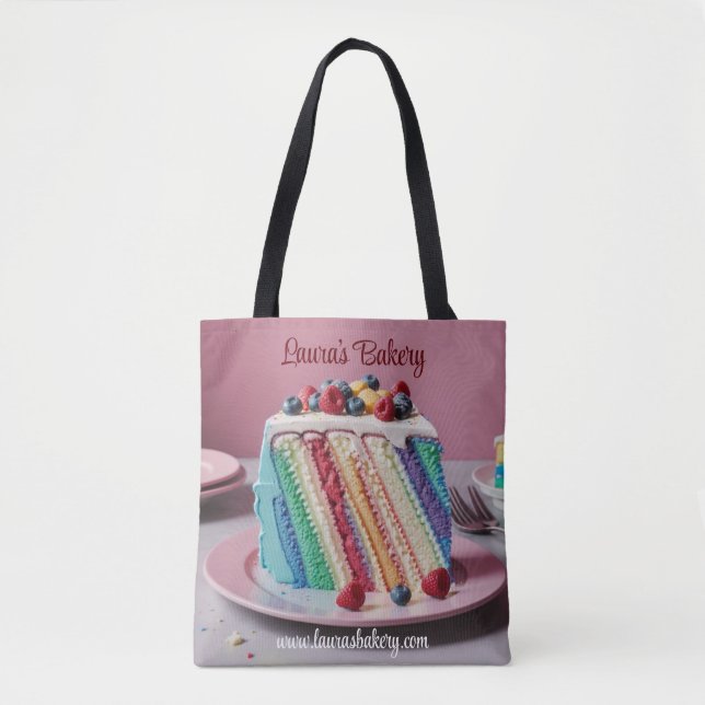 Rainbow Cake Feinschmecker Bakers Tote Bag Tasche (Vorderseite)
