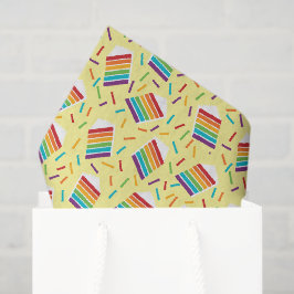 Rainbow Cake und Sprinkles Gemustert Seidenpapier
